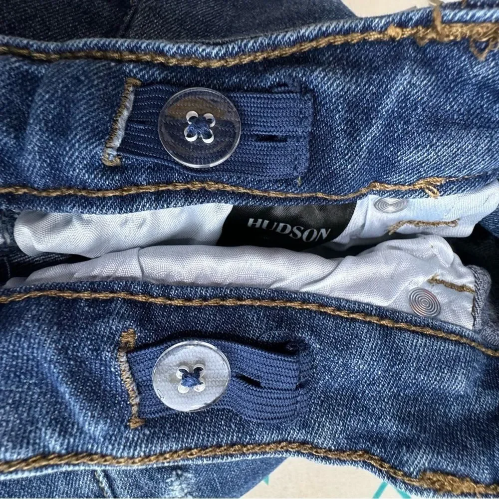 Hudson Girls Jeans Distressed‎ High Rise Flare Stretch Denim sz 14